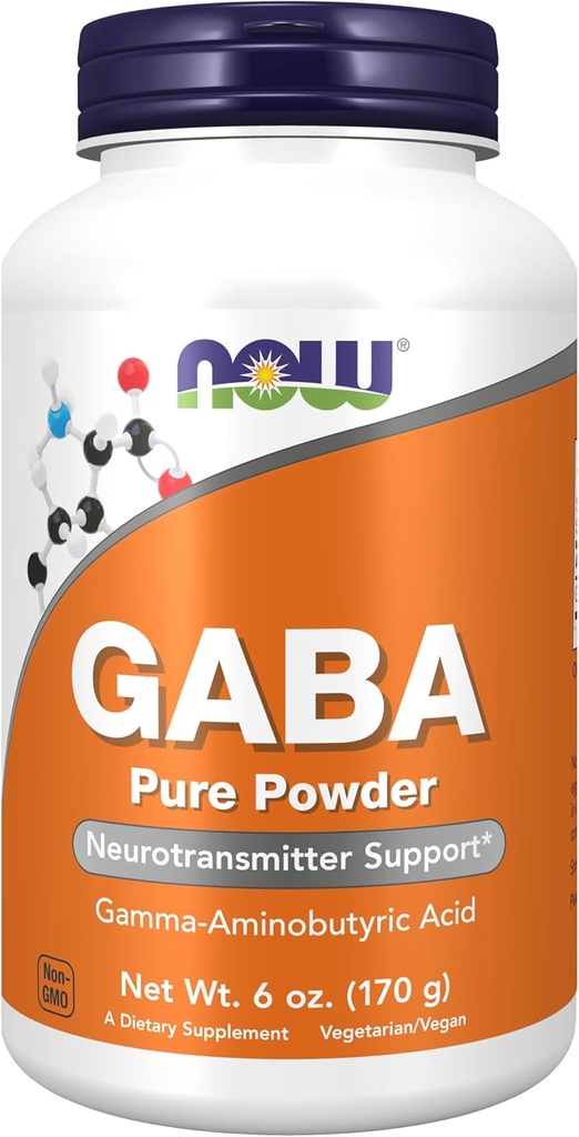 MAINTENANT Compléments alimentaires, GABA (acide gamma-aminobutyrique) Poudre, soutien des neurotransmetteurs*, 6-Ounce