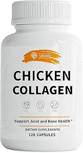 SIRUNES Chicken Collagen Capsules - Type II Collagen Nutritional Supplement for Joint, Skin & Bone Support - Non-GMO, Anti-Aging Dietary Supplements with Hydrolyzed Collagen Peptides - 120 Capsules