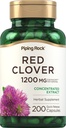 Clover rouge de roche à pipe 1200mg , 200 Capsules , Supplément à base de plantes , Extrait de Blossom , non-OGM, sans gluten