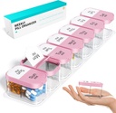 Odaro Extra Large Weekly Pill Organizer 2 fois par jour, Pill Box 7 Day Am Pm pour tenir la médecine quotidienne vitamine et suppléments - rose