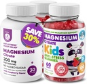 DR. MORITZ Bundle de magnésium - Gummies pour adultes (200mg, 30 Nombre) et Gummies de magnésium pour enfants (60 Nombre, 2 Pack) - Sans sucre