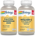 SOLARAY Zinc de magnésium de calcium et libération à temps Vitamine C - Bone Health, Immune Support Bundle, 1000mg Calcium, 500mg Magnésium, 1000mg Supplément de vitamine C, Vegan, garantie de 60 jours, 275 VegCaps Chaque