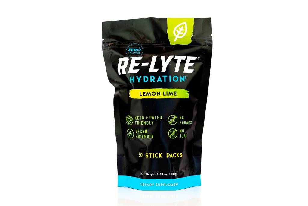 REDMOND Re-Lyte Mélange de poudre de boisson électrolyte (Lemon Lime), 30 Stick Packs