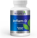 Botaniques professionnels INFLAM-D Advance Joint & Muscle Health Supplement, non OGM, végétalien – 60 capsules