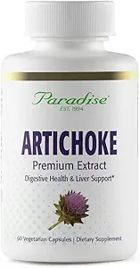 Extrait d'artichaut d'herbes paradisiaques, soutient la santé digestive, spectre entier actif, 250mg, végétalien, non OGM, sans gluten, 60 Capsules végétariennes