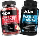 DR. BO ACV Gummies & Water Away Pills - 1000MG Gummmies de vinaigre de cidre de pomme et diurétiques de rétention d'eau pour la digestion, la santé des gourdes, l'estomac et le gonflement des jambes