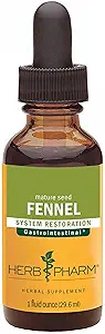 Extrait liquide de fenouil biologique certifié Herb Pharm pour le support du système digestif - 1 once (DFENN01)