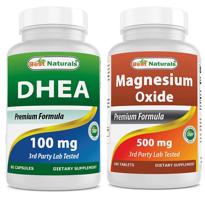Meilleurs naturels DHEA 100 mg et oxyde de magnésium 500 mg