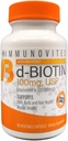 IMMUNOVITES Biotine à forte dose (sous forme de d-Biotine, USP) 100mg (équivalent à 100000mg) 90 Capsules, haute puissance