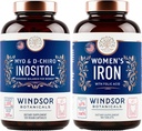 Inositol et comprimés de fer pour femmes Fécondité et soutien à la grossesse par Windsor Botanicals