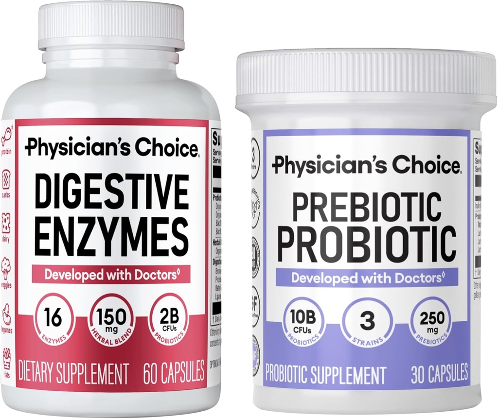 CHOIX du médecin Prébiotique-Probiotique + Multienzymes digestives 60CT - Ensemble de santé digestive