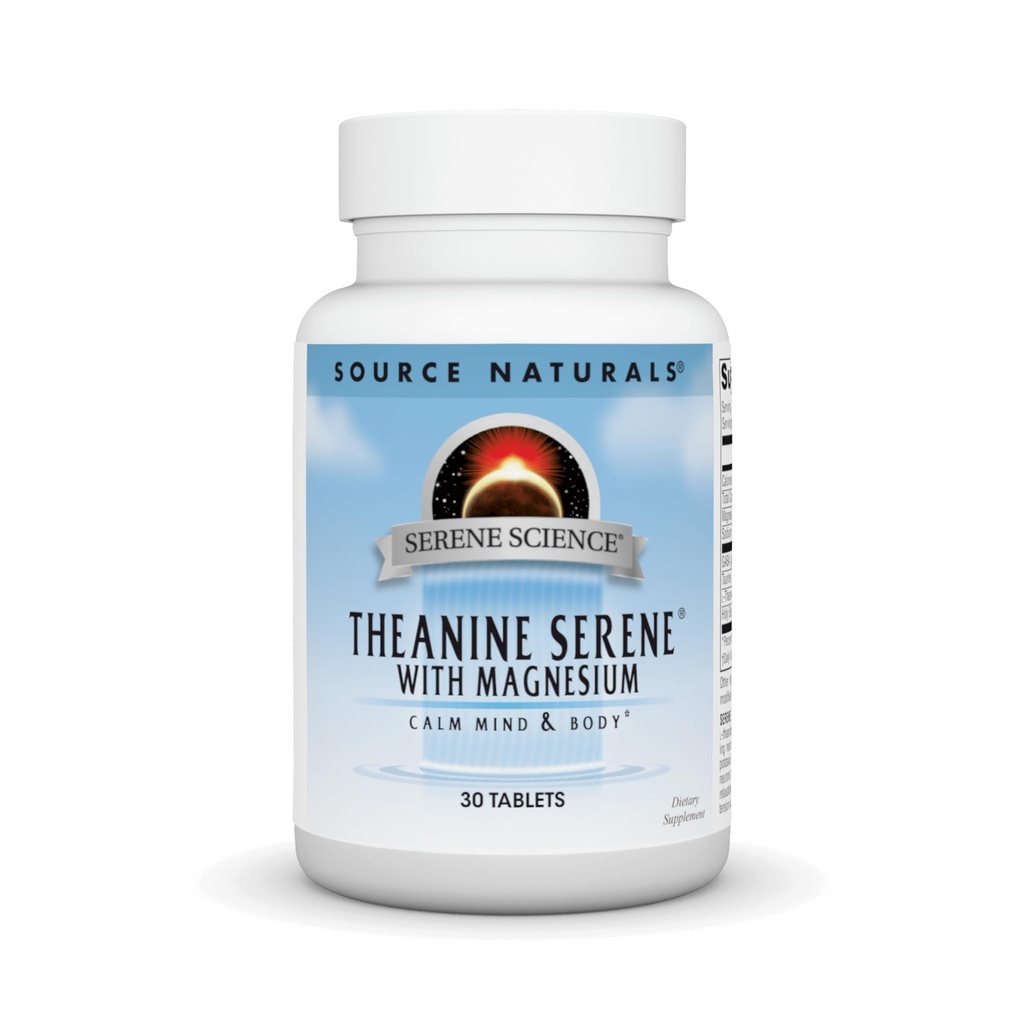 Source Naturals Theanine Serene, Calm Mind & Body*, with GABA - Vegetarian Formlua - 30 Tablets