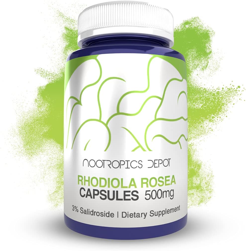Rhodiola Rosea Capsules (en anglais seulement) 500mg (en anglais seulement) 3% Salidroside (en anglais seulement) 120 Count (en anglais seulement) Adaptogen Herb (en anglais seulement) Supplément ayurvédique (en anglais seulement)