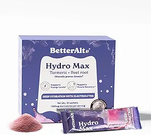 Mieux Alt Hydromax hydratation rapide Packs de poudre d'électrolyte, bonbons acides, boisson d'hydratation avec absorption rapide, 30 packs de poudre à usage unique