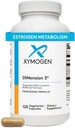 XYMOGEN Dimension 3 - Supplément Diindolylméthane DIM avec Curcumine + BioPerine - Soutient la désintoxication des Estrogènes en santé, l'équilibre hormonal pour les femmes et les hommes - Ménopause de soulagement + support PMS (120 capsules)