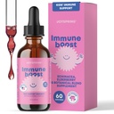 JoySpring Immune Drops - Supplément liquide de soutien immunitaire pour enfants (2 fl oz) - Echinacea, Elderberry, Oregon Grape Root, Orange Peel, Vitamines A, B6, C - Système de soutien naturel pour enfants et adultes
