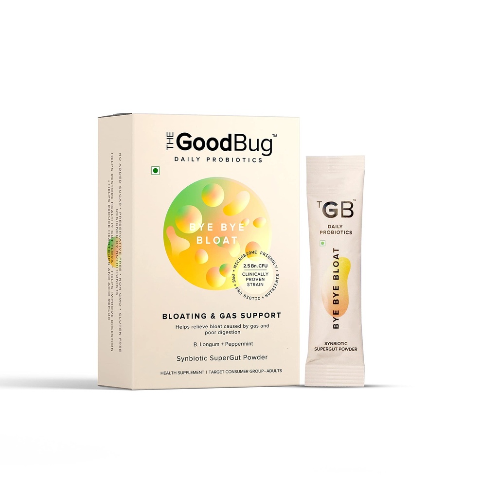 Prébiotique + Probiotique Gut Health Bloating Relief pour les hommes et les femmes - Aide avec le gaz, la Bloat et la santé digestive - Boost Immunity with Peppermint & Inulin, Synbiotique Fibre Poudre, 2,5 Bn CFU - 30 Jours Pack