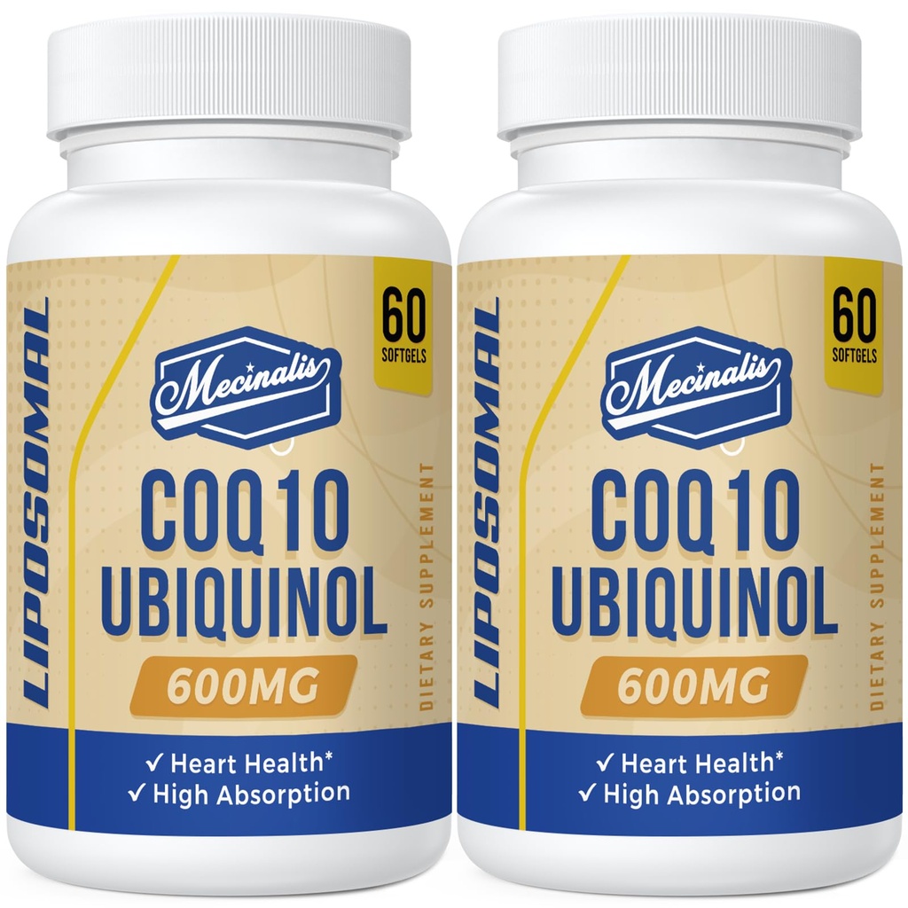 Liposomale CoQ10 Ubiquinol 600mg Softgels.