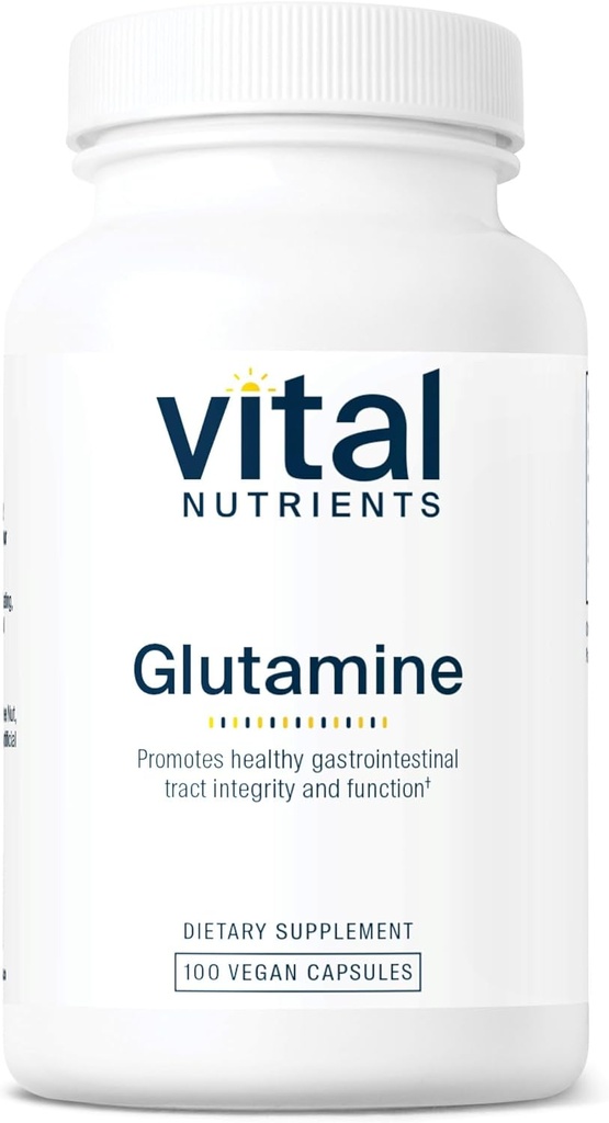 Nutriments vitaux Glutamine (L-Glutamine) 3400mg Glutamine (L-Glutamine) Fonction de tract gastro-intestinale saine (Gluten, Laiterie, Sans soja) 90 Capsules de glutamine