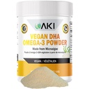 Suppléments en poudre de microalgues AKI Omega 3 DHA - Vitamine kéto à base végétale pour l'inflammation - Alternative au poisson ou à l'huile de krill - végétalien et sans OGM (1.94oz/55g)
