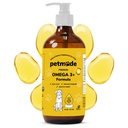 Omega 3 Huile de poisson pour chiens Peau et manteau - Huile de Pollock sauvage d'Alaska pour démangeaisons Peau- Omega 3 Acides gras pour chiens - Suppléments liquides EPA et DHA - avec Zinc, vitamine C, B2, B7 et E - 16 Fl Oz