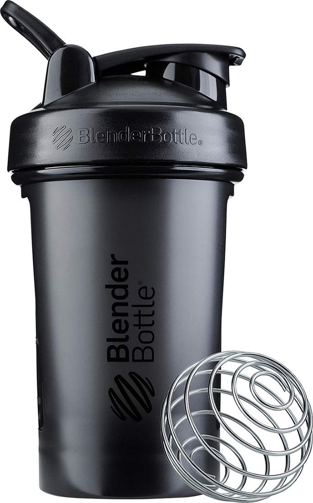 Bouteilles de mélange Classic V2 Bouteille de Shaker Parfaite pour Shakes Protein et Préentraînement, 20-Ounce, Noir
