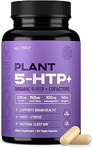 Nootrix Organic Plant 5 HTP+ Le supplément soutient la mémoire, la concentration mentale, la santé cognitive et l'énergie.