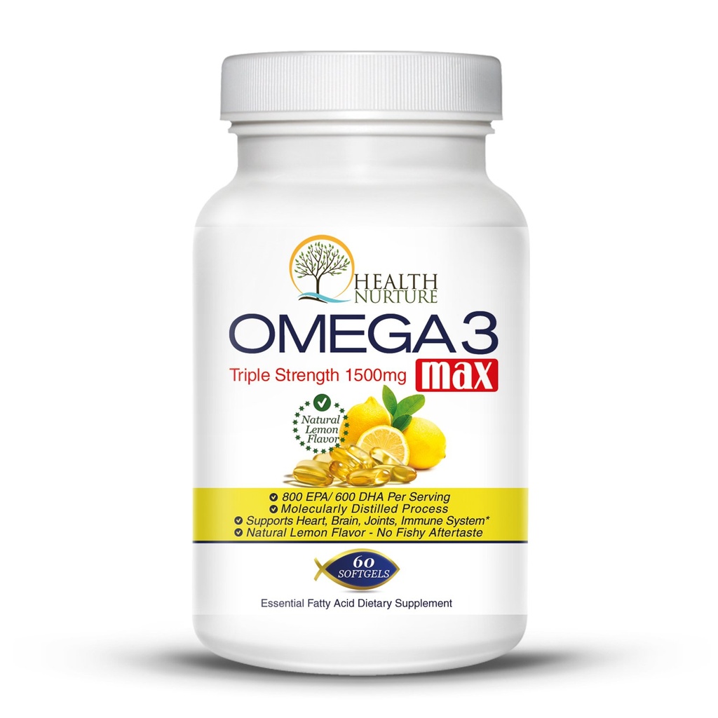 Huile de poisson Oméga-3 Concentration maximale 1500mg (800 EPA/600 Dha) Huile de poisson de qualité pharmaceutique