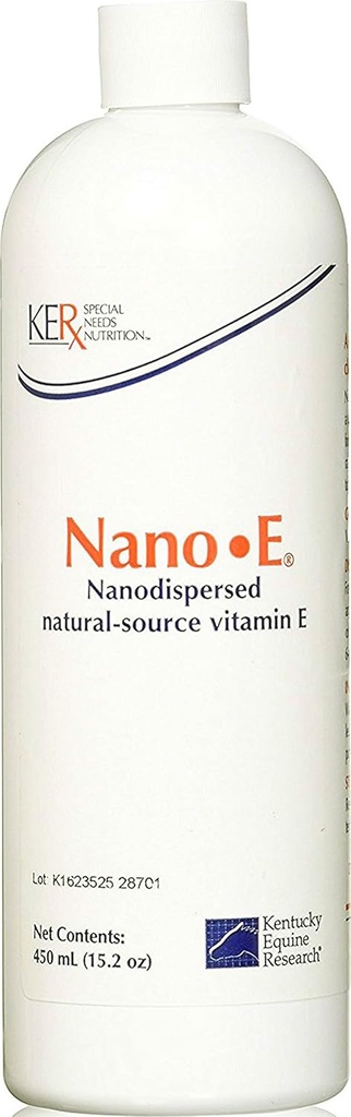 Nano-E de recherche sur les équidés du Kentucky : source naturelle d'antioxydant de la vitamine E pour les chevaux, 450 mL