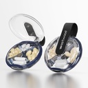 Petit étui à pilules, boîte à pilules mignonnes pour la purse et la poche, 4 compartiments Support de pilule amovible, organisateur portable de pilules de voyage pour les vitamines, suppléments, huiles de poisson (noir)