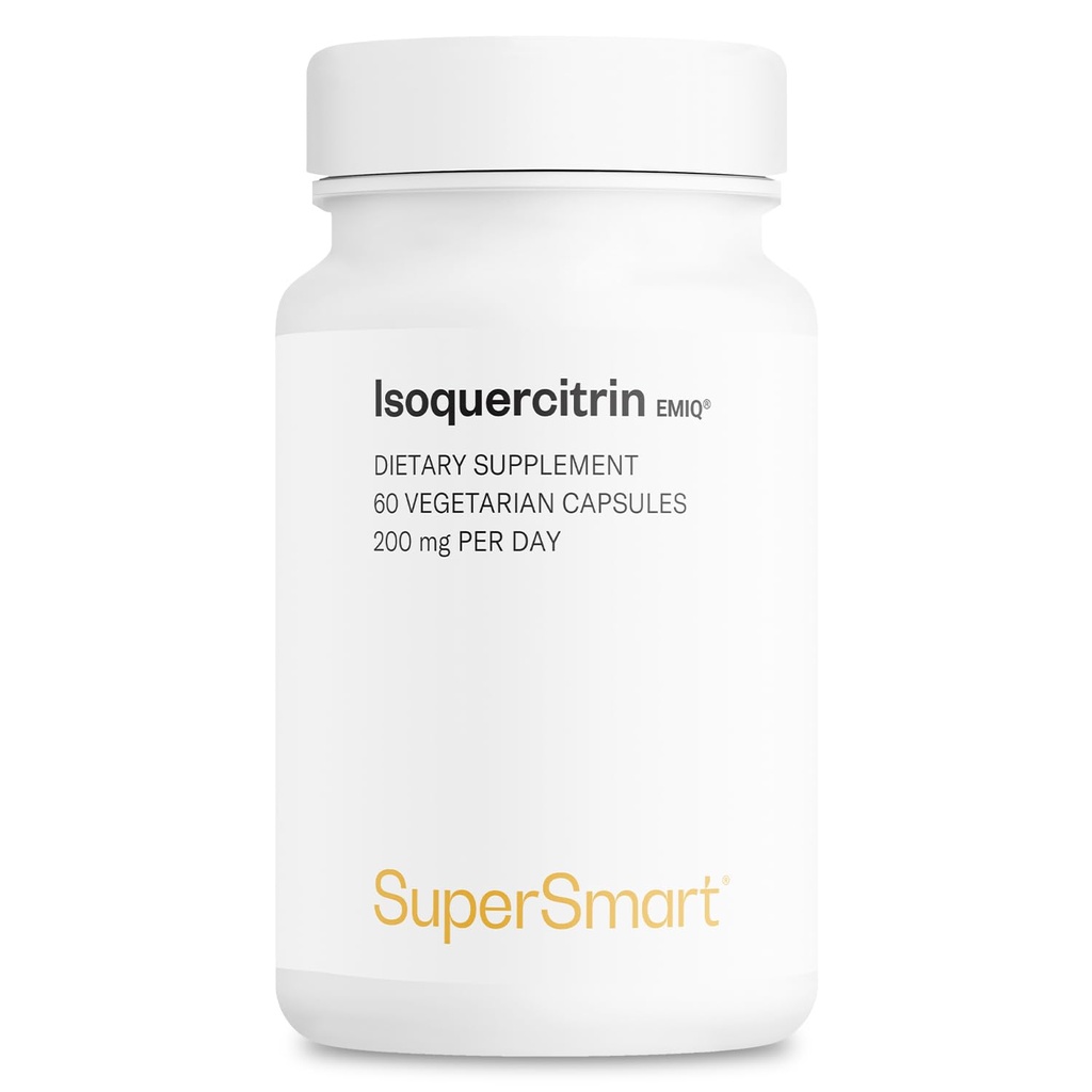 Supersmart - Alpha Glycosyl IsoQuercitrine 200mg par jour - Bioactive Quercetin EMIQ - Supplément flavonoïde - Sans OGM et sans gluten - 60 capsules végétariennes