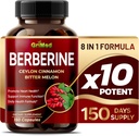 GriMed Berberine Supplément 9,500mg avec Ceylan Cinnamon Bitter Melon soutient un système immunitaire sain - Fabriqué aux États-Unis