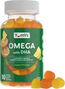 Vegan Omega 3 Supplement Gummies – Algae Oil Plant Based Vegan DHA – Fish Oil Alternative with Flaxseed & Algae – Non-GMO, No Carrageenan – Heart, Brain & Eye Support – Lemon & Orange – 90 Gummies
