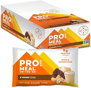 PROBAR - Barre de farine, S'Mores, Non-OGM, Sans gluten, Santé, à base végétale, Ingrédients alimentaires entiers, Énergie naturelle (12 Nombre)