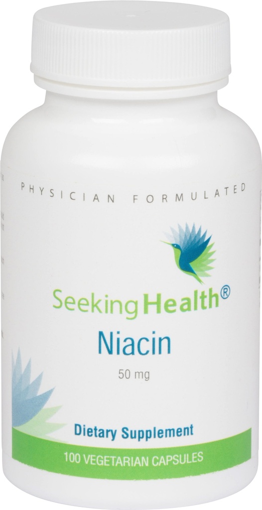 Recherche de la santé Niacine - Supplément avec la niacine biodisponible - Soutienne la production d'énergie et la santé de la peau - Formule de supplément de peau - 50 mg, 100 capsules