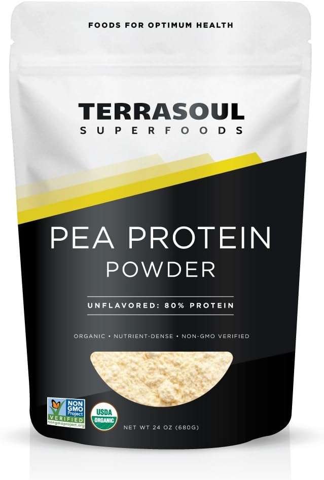 Terrasoul Superfoods Protéines de pois organiques (Texture lisse et non aromatisée), 1,5 livre
