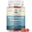 Gummies de soutien de la vision pour les adultes - Suppléments de lutéine et de zéaxanthine pour la santé des yeux - Vitamines oculaires lutéines potentiques pour la protection de la lumière bleue