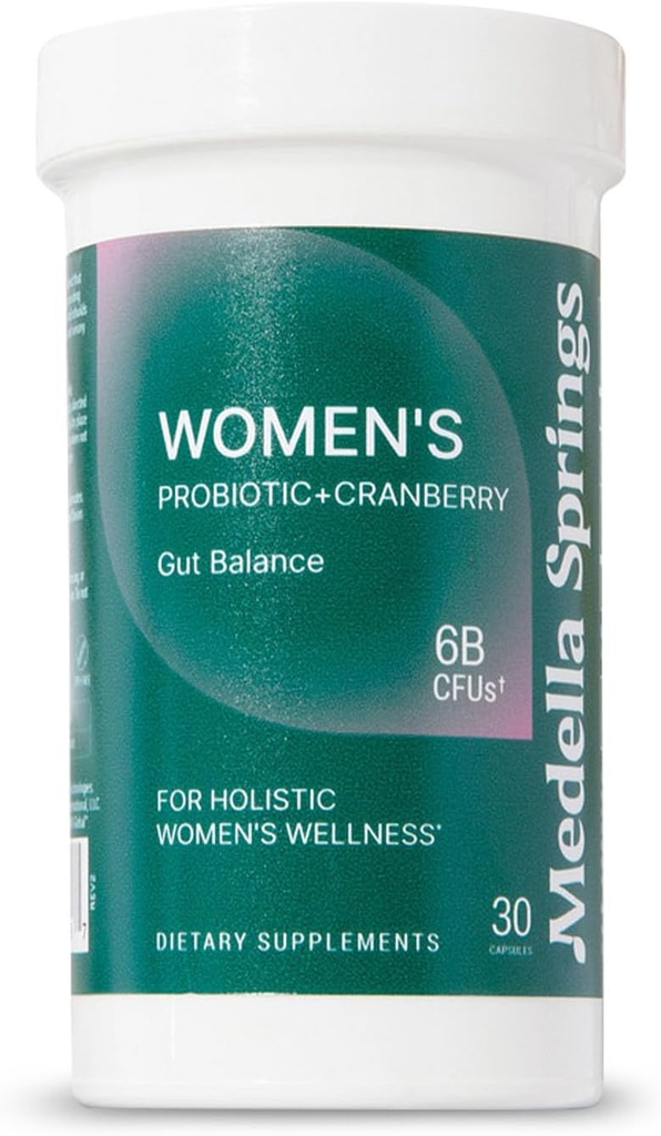 Femmes Probiotique + Prébiotique avec canneberge – 6 milliards CFU, formule 4-Strain (B. Longum & B. Lactis) pour la santé vaginale et digestive – Probiotiques de soutien quotidien de haute qualité pour les femmes