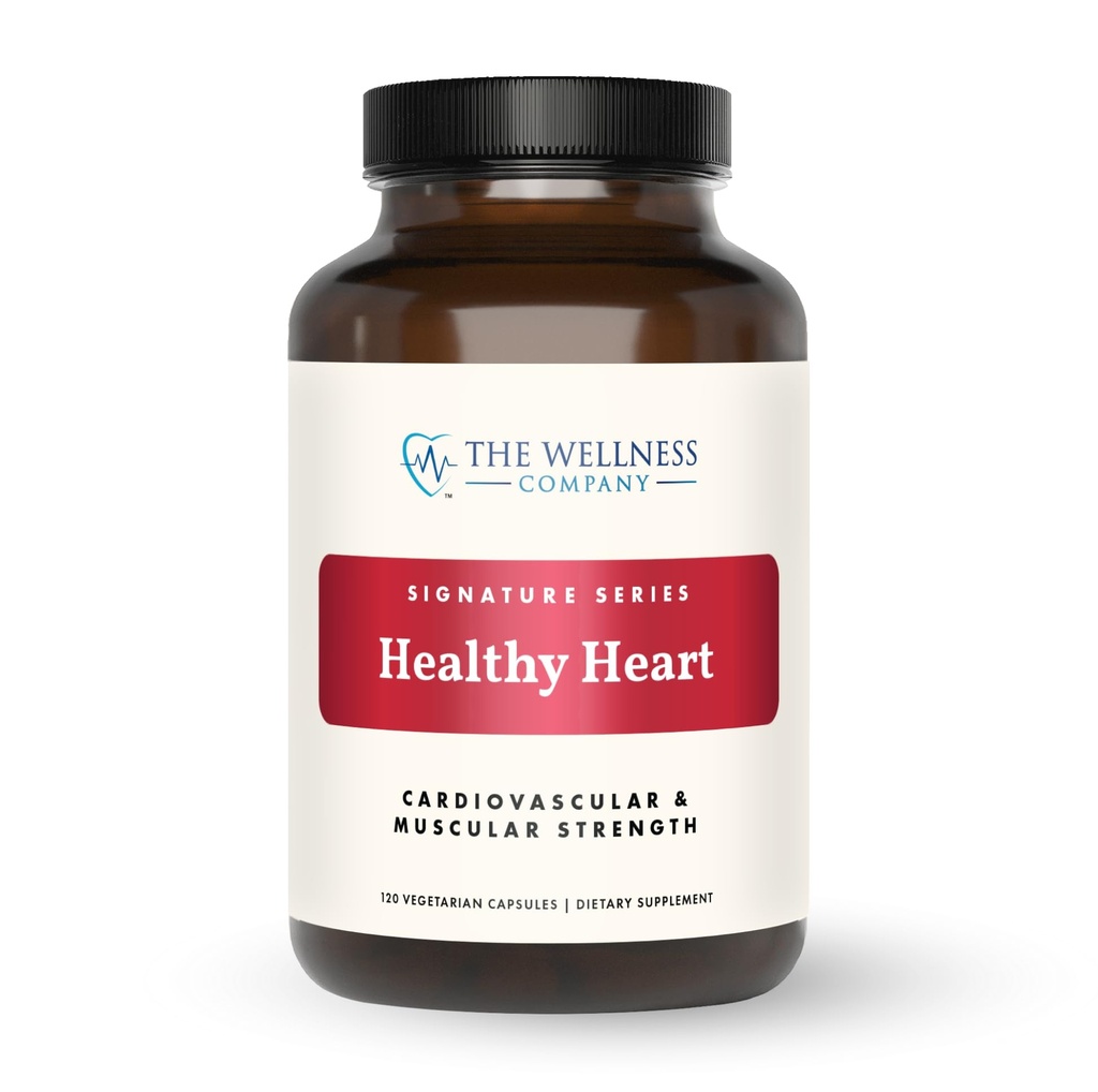 The Wellness Company Heart Healthy - Force cardiovasculaire, flux sanguin, production d'oxyde nitrique et niveaux de cholestérol sains (120ct (2 mois d'approvisionnement)