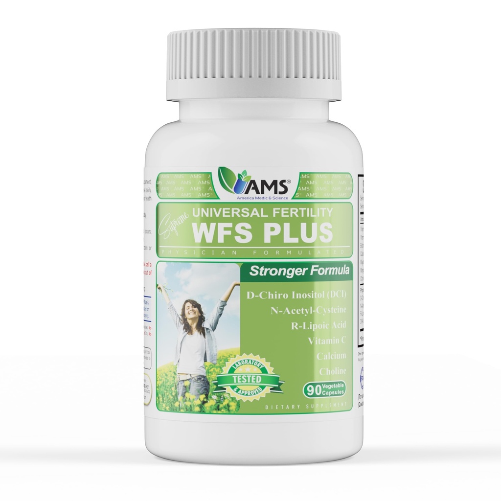 Amérique Medic & Science WFS Plus suppléments de fertilité pour les femmes (90 Capsules) soutient la santé ovulatoire.