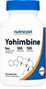 Nutricost Yohimbine HCl 5mg, 120 Capsules - Sans gluten et sans OGM