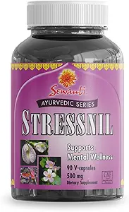 Sewanti Capsules de Stressnil Ayurvedic - Supplément de relaxation à base de plantes- Capsules d'extrait de haute puissance 500mg