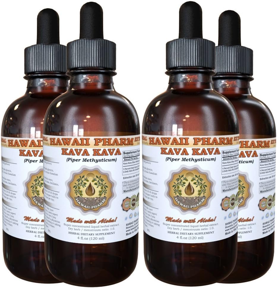 Kava Kava (Piper Methysticum) Extrait liquide 4x4 oz