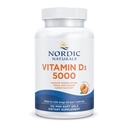 Nordic Naturals Vitamine D3 5000, Orange - 120 Mini Gels Soft - 5000 UI Vitamine D3 - Soutient les os sains, l'humeur et le système immunitaire - Non-OGM - 120 portions