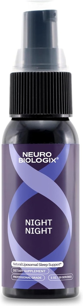 Night Night Liposomal Spray – Non-Habit-Forming Sleep Supplement with Melatonin & GABA - Fast-Absorbing Sleep Spray to Promote Rest, Relaxation & Positive Mood - Allergen-Free & Vegan
