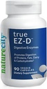 NatureCity True-EZ-D Supplément complexe d'enzymes digestives non OGM pour la santé digestive et le soulagement du ballonnement pour les hommes et les femmes (90 Capsules de Veggie) Super enzymes