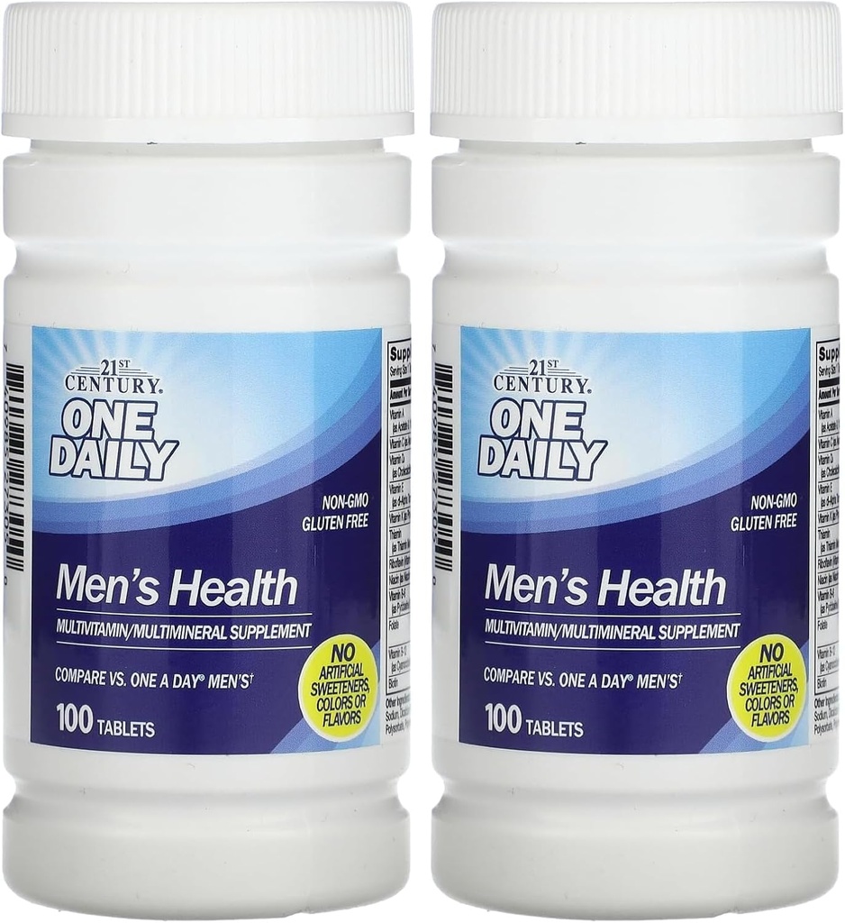 21st Century One Daily Men's Health Tablets, 100 Count (Pack of 2)