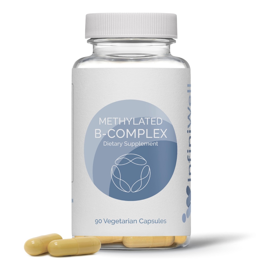 Complexe InfiniWell méthylé B - Multivitamines méthylées avec des vitamines B - Haute puissance, formes actives pour le système nerveux, la santé immunitaire et adrénale - favorise la méthylation saine (90 capsules)