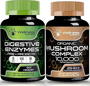 WELLNESS LABSRX Enzymes digestifs Capsules de champignons