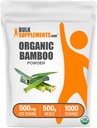 BulkSupplements.com Poudre de bambou biologique - Suppléments de silice, Supplément de bambou - Sans gluten, 500mg par portion, 500g (1,1 lb) (paquet de 1)